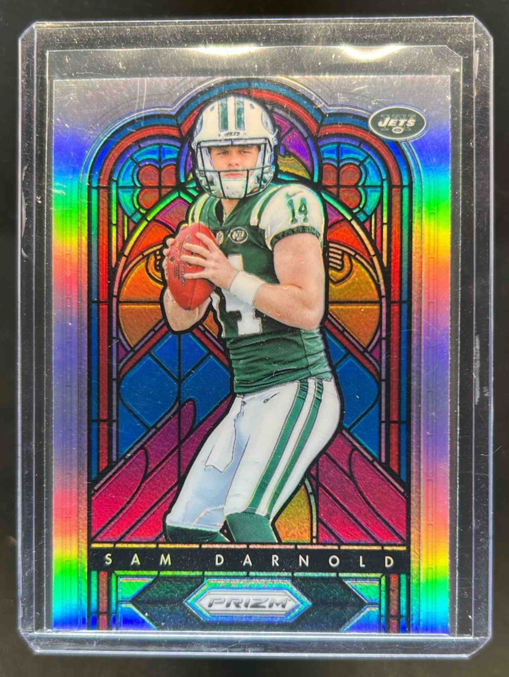 2018 Prizm Sam Darnold Stained Glass Rookie RC #SG-9 Jets