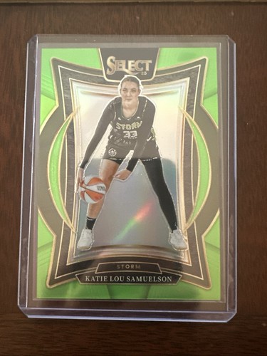 KATIE LOU SAMUELSON 2025 Panini Select WNBA #53 Neon Green Prizm 04/75 Storm