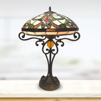 Tiffany Stil Buntglas Handarbeit große Tiffany Stil Tischlampe 16'' breit