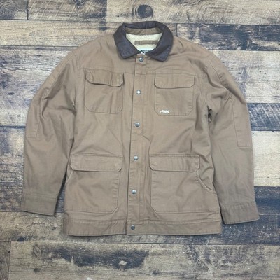 Mountain Khakis Ranch Sherling Jacket Men Barn Coat Sherpa Lined Canvas Tan M
