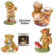 CHERISHED TEDDIES by ENESCO, HAND PAINTED, STONE RESIN, TEDDY BEAR FIGURINES