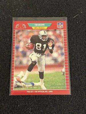 Tim Brown 1989 Pro Set Rookie Card #183 Raiders HOF | eBay