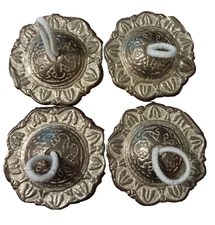 Brass Zils Finger Cymbals Set Of 4 Belly Dancing Castanets Vintage