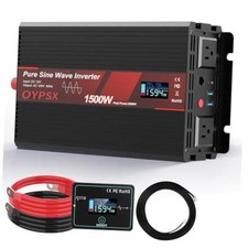 1500W Power Inverter 12V to 110V 120V AC Pure Sine Wave Inverter 12V-1500Watt