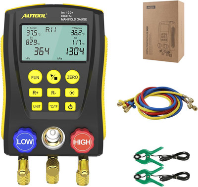 Refrigeration Digital Manifold Gauge Meter HVAC Vacuum Pressure Temperature Test