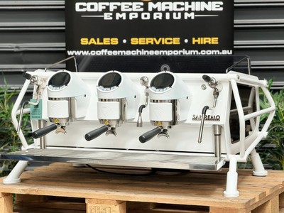 BRAND NEW SANREMO CAFE RACER NAKED 3 GROUP COFFEE MACHINE - ALL WHITE