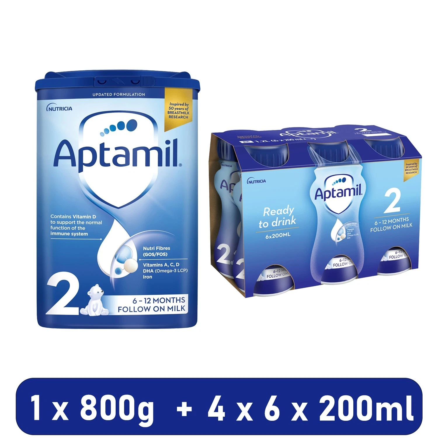Aptamil 2 Follow On Baby Milk Travel Baby Bundle Formula
Opens in a new window or tab