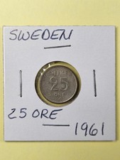 COINS - SWEDEN - 25 ORE 1961