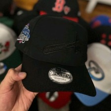 New Era Black Adjustable Baseball Cap Hat One...