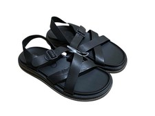 Chaco Townes Sandal Black Leather Womens JCH109472 Size 9M