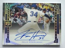 2023 National Treasures Field Pass Signatures Felix Hernandez Auto 5/10 Mariners