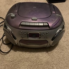 Emerson Purple 2007 CD Cassette Player AM/FM Radio CD doesn  t work Pd6548pl
