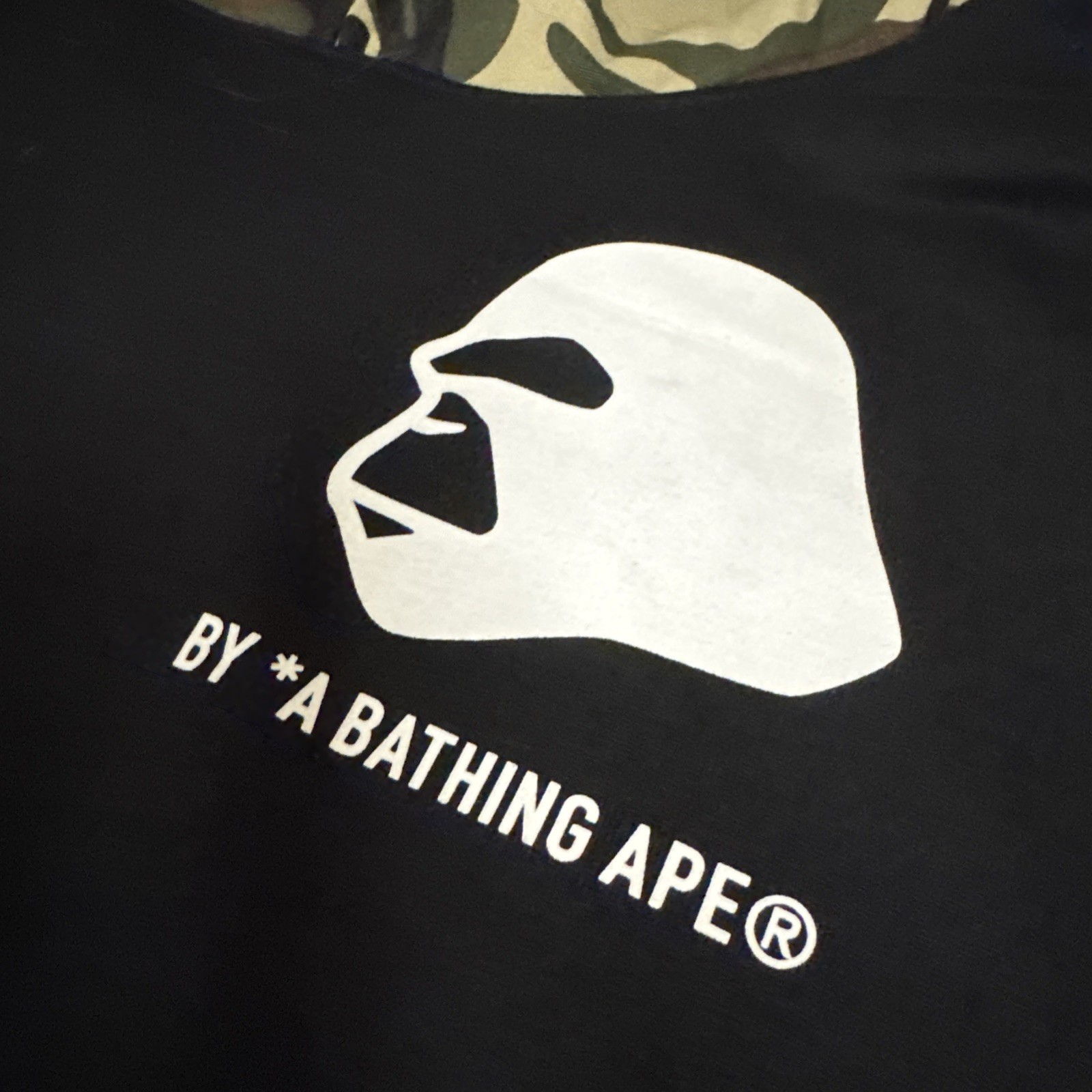 Mens AAPE by A Bathing Ape Black Camo Hooded Sweatshirt Small New - Rare Japan thumbnail 6