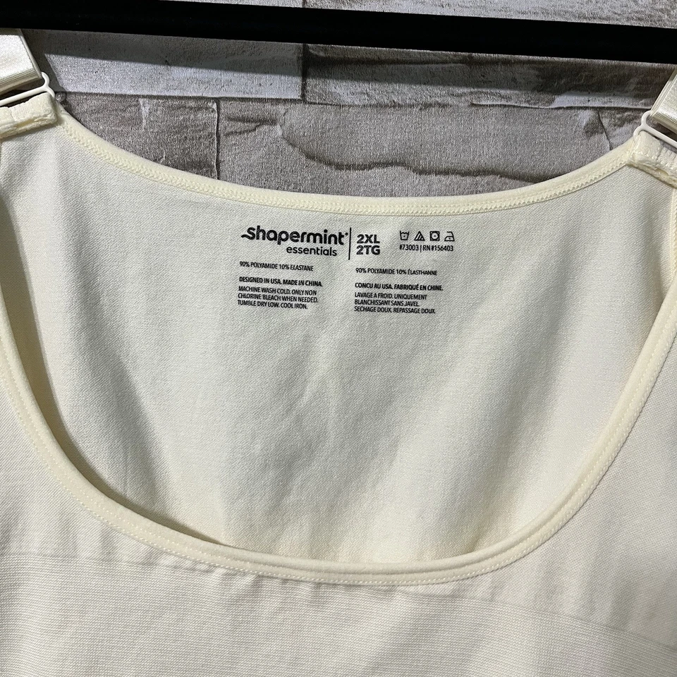 Body para mujer Shapermint Essentials 2XL crema Foto 3 de 4