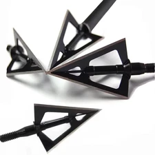 Arrowheads Black Tip Steel For Shaft Compound Bow Hunting Shooting Archery6/12PC