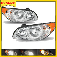 For 2007-2010 Hyundai Elantra Halogen Chrome Amber Headlights Set Assembly Pairs For 2007-2010 Hyundai Elantra Halogen Chrome Amber Headlights Set Assembly Pairs