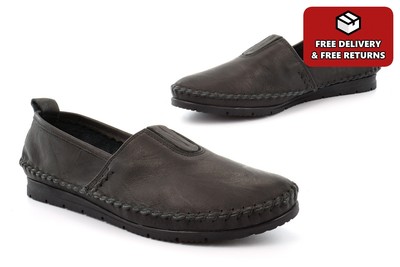 Damen Leder Halbschuhe Damen Lederschuhe Echtleder Mädchen Schulschuhe schwarz
