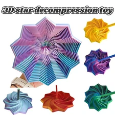 3D Printed Expanded Sensory Fidget Star Fractal Fidget Hexagon Fidget Ornament