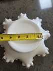 1960's Vintage Fenton Silver Crest White Milk Glass Ruffled Edge Bowl 8.25 WIDE — photo 7