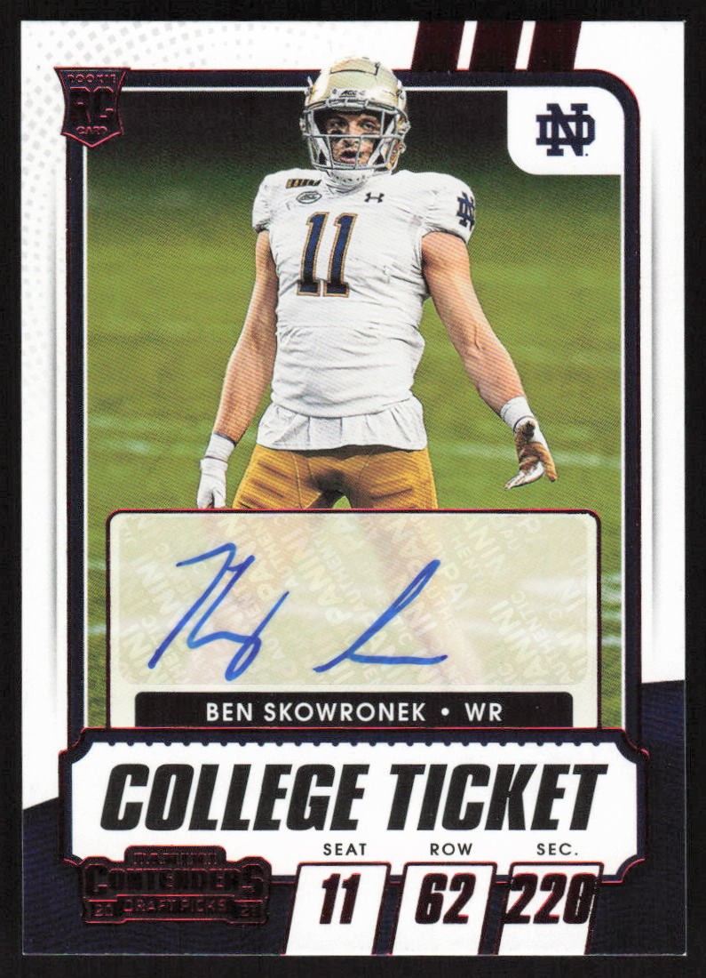 Ben Skowronek Panini Contenders Draft Picks #142 Autograph-Red