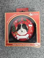 Border Collie Hand Painted Christmas Dog Ornament . Can Be Personalized For You