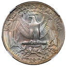 1984-P Washington Clad Quarter NGC MS-66 End Roll Toned Album Toning Toner