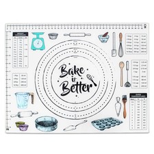 45x35cm Cream Glass Worktop Saver Cutting Pastry Board Trivet Measurement Chart