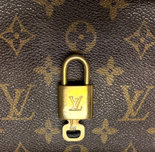 Louis Vuitton PadLock Lock  Key Fully Functional Brass Gold Authentic 319