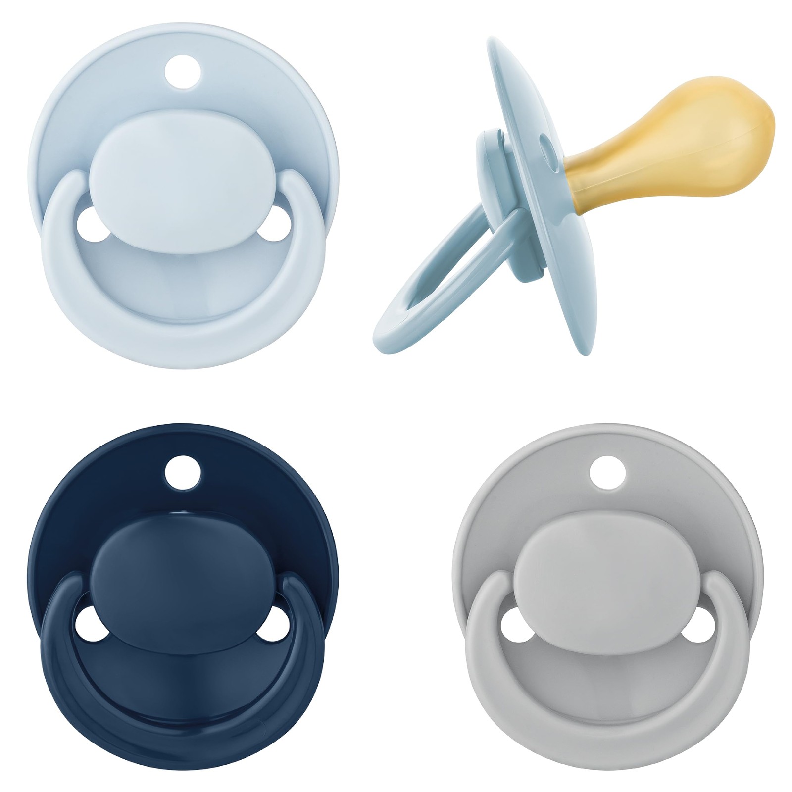 Tétine Ronde en Latex Naturel babynova Durable pour Nourrisson 6-24 Mois x4