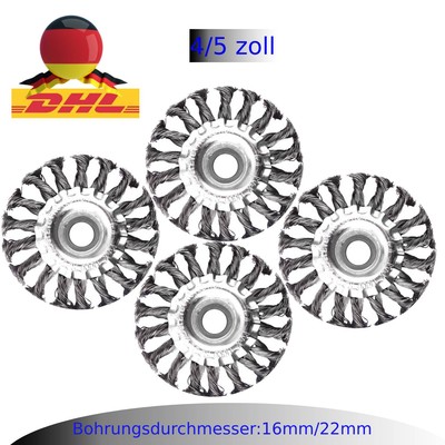 Draht-Scheibenbürste gezopft Ø100/125mm für Winkelschleifer & Flex 2/8-TLG