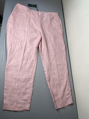 HOBBS London Nancy Linen Trousers   Dusty Rose   BNWT - Size 18