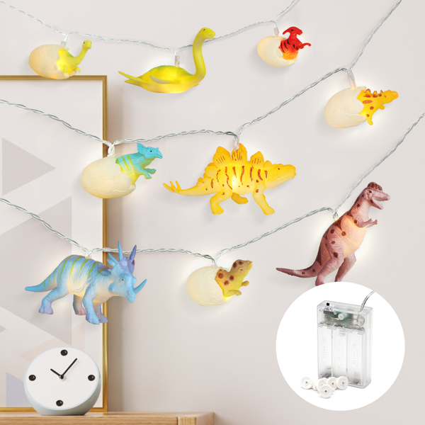 Cozyhome Led-Lichterkette Dino Lichterkette - 12 LED Figuren & 3M I Batterie-image