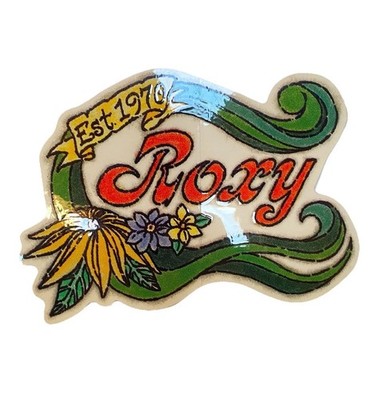 VTG 90's HUGE ROXY HAWAII BEACH GIRL HEART SURF SURFING SKATEBOARD NOS STICKER !