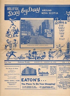 Halifax Day by Day Around Nova Scotia 1953 Where To Dine Dance Shop Tour & Play