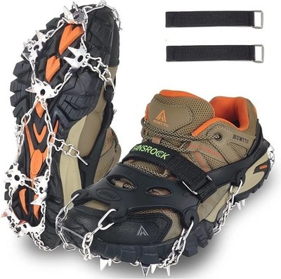 Ice Snow Anti Slip Spikes Grippers Crampons Ice Cleats For Hike Shoes Boot-+%%
