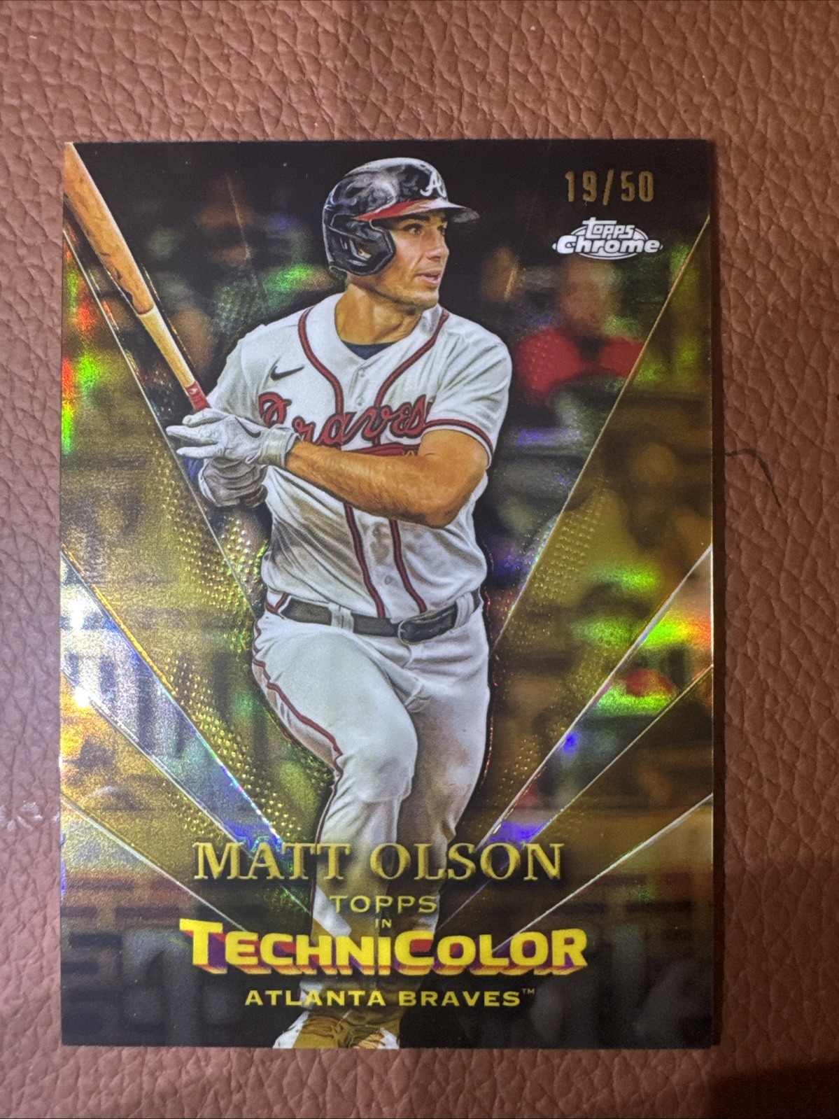 2023 Topps Chrome - Topps in Technicolor Matt Olson #TT-17 Gold Refractor /50