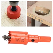 7/8in (22mm)Bi Metal Hole Saw Drill Bit High Speed Steel Saw Cutter With