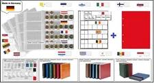 COIN SLEEVES-Euro Coin Sets-+48-Flag Set ZWL-R LOOK 1-7395-4 10 x Pack