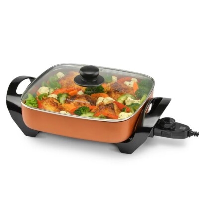 Toastmaster 11'' Electric Copper Skillet, New, Model TM-11SKCP