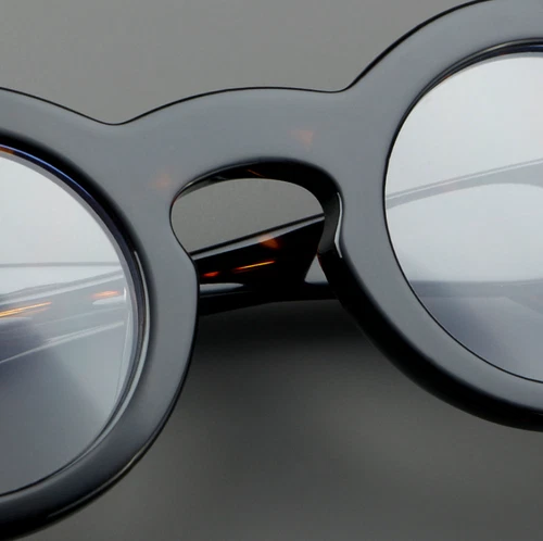 Acetate Round Retro Eyeglasses Men Women Clear Lens Fashion Glasses Frames New - Picture 9 of 19