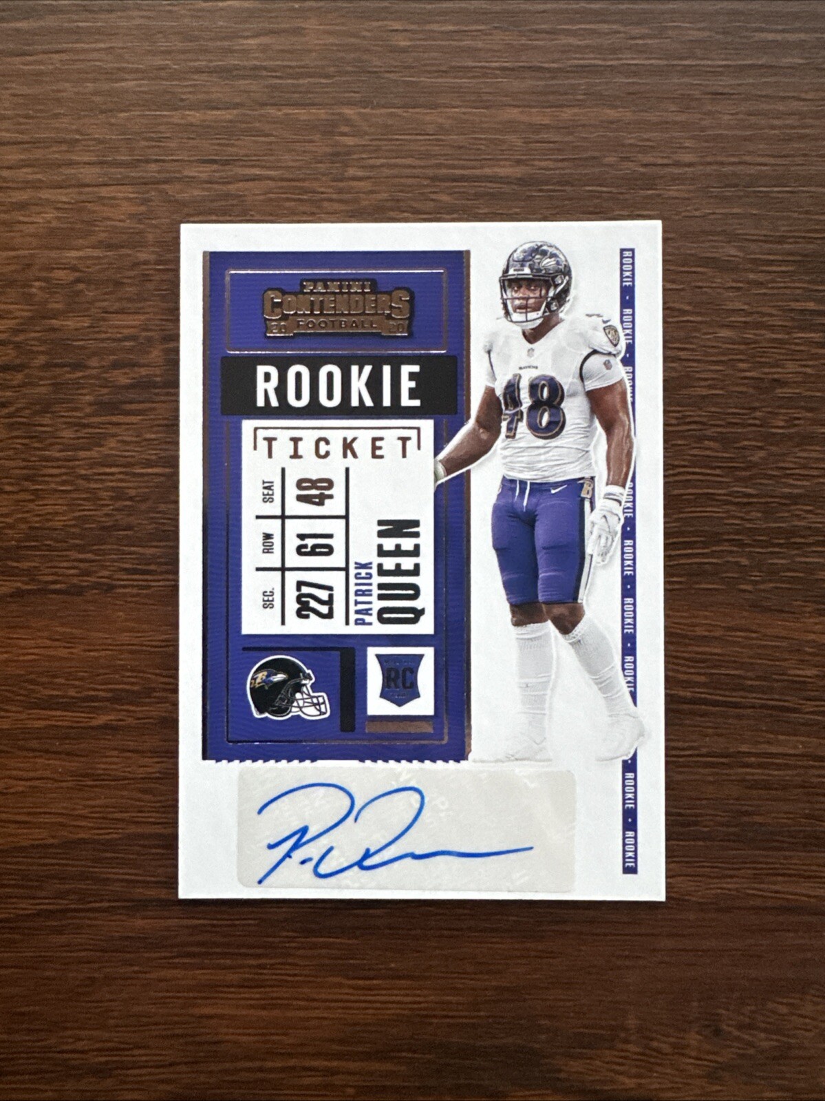 2020 Contenders - PATRICK QUEEN - Rookie Ticket Variation RC Auto