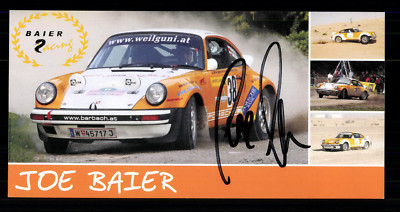 Joe Baier Autograph Card Original Signed Motorsport + G 20828