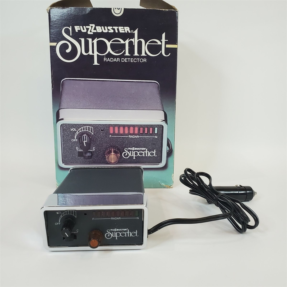 Original 1981 Fuzzbuster Superhet Radar Detector LNIB Original Box