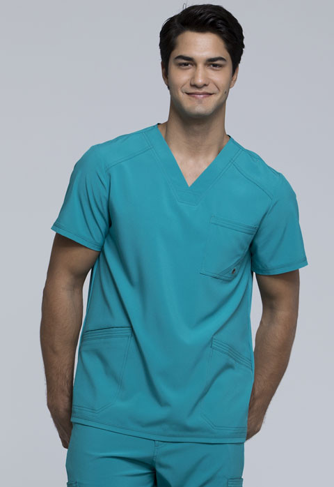 Cherokee Infinity Scrubs Men V Neck Top CK900A TLPS Teal