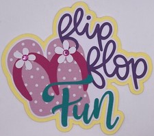 Summertime - Flip Flop Fun - Paper Piecing Scrapbook Embellishment Die Cuts