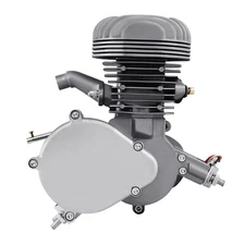 100cc 2 Stroke Motorised Bike Gas Engine Motor ONLY Silver for Motorized Bicycle