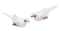4 Deko-Tauben Mit Clip Weiß 5 Cm Hochzeit