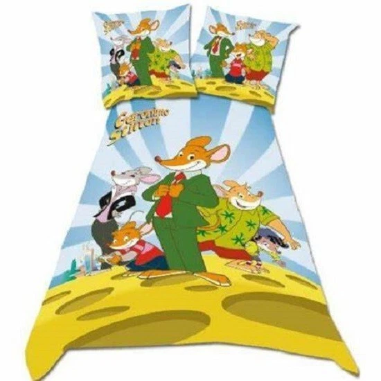 1 housse de couette 140x200cm + 1 taie d'oreiller GERONIMO STILTON LIT 1 PLACE - Photo 1/1