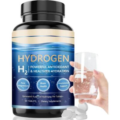Hydrogen Tablets for Drinking Water - Pure Magnesium, Molecular Hydrogen 60PCS