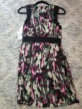New Kensie Dresses Sleeveless Shift Dress Multi-color Explosion sz: Small